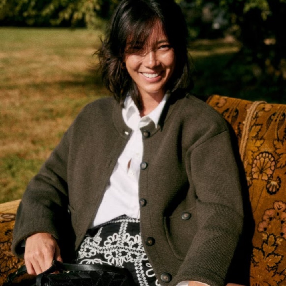 Sezane Valerio Jacket Khaki ✨ Heavyweight Utility Jacket French Chic